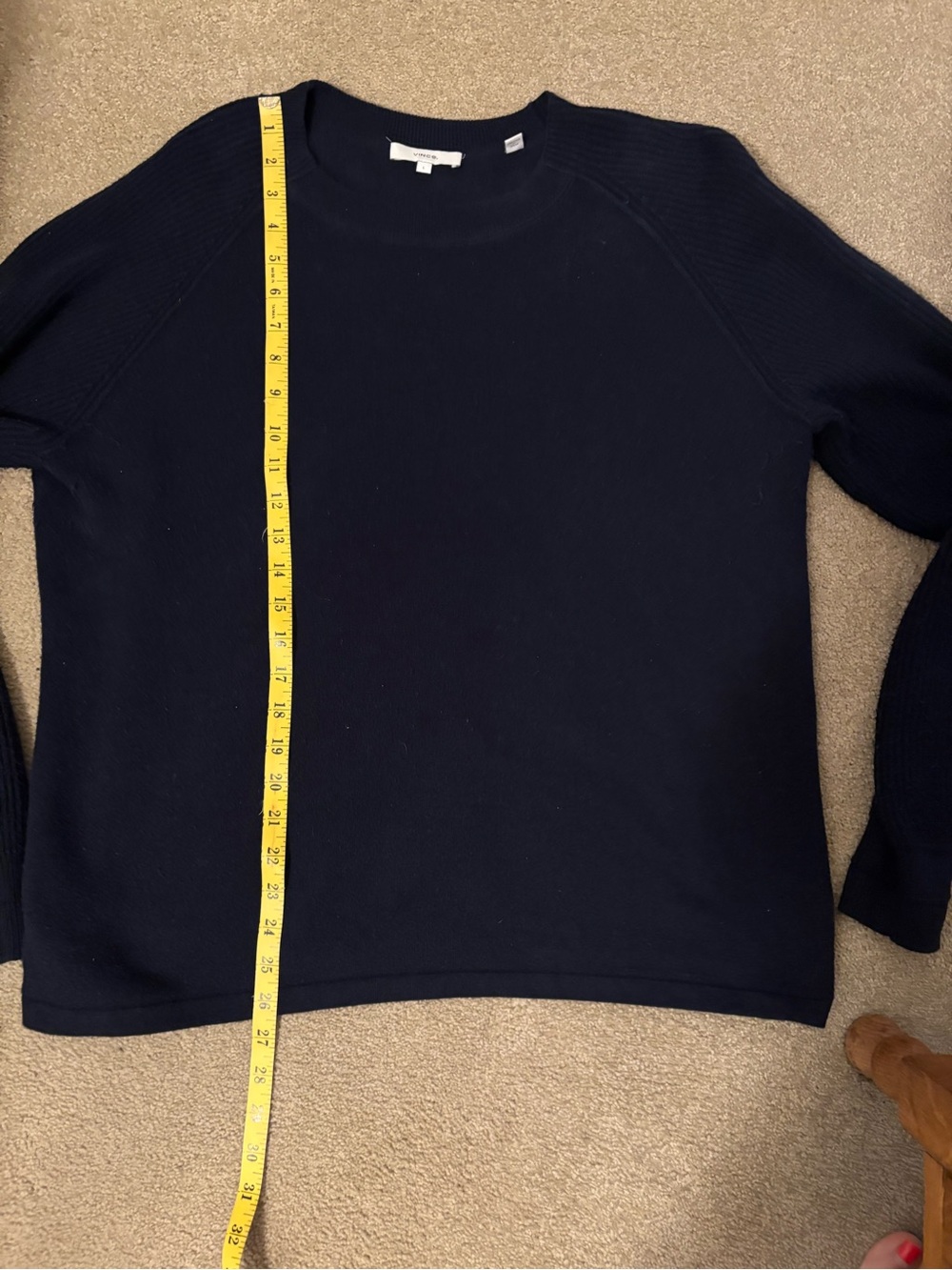 Women’s VINCE Navy Crewneck Boyfriend Sweater - Classic Knit